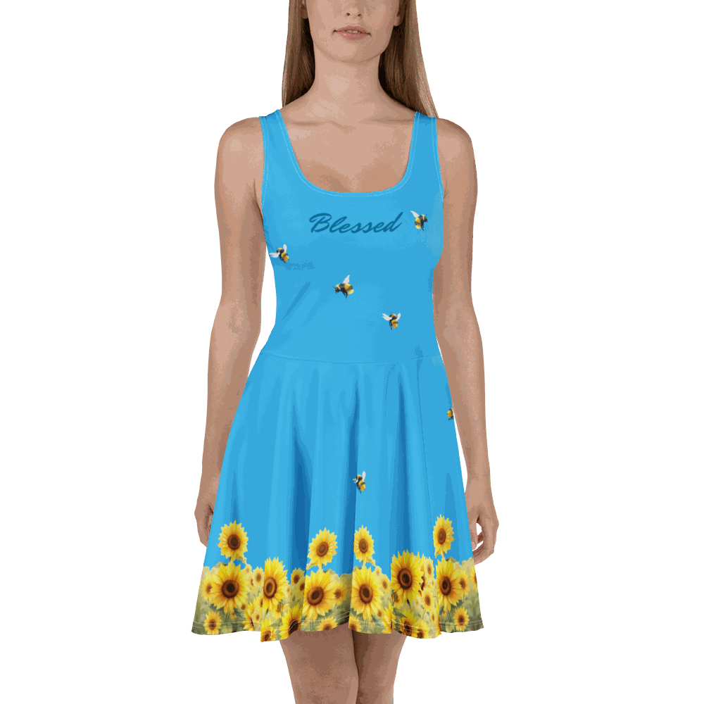 Blessed Bee Skater Dress styled casually for everyday wear