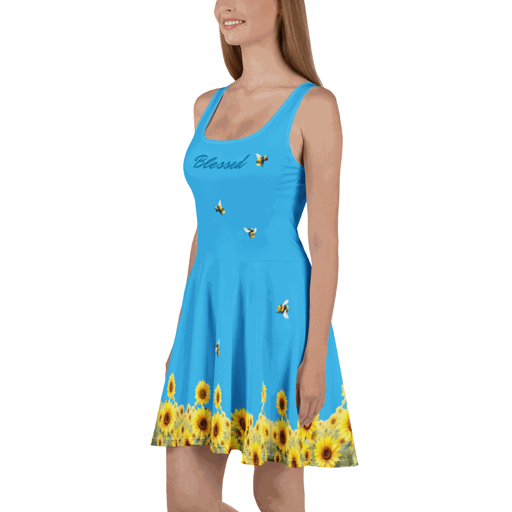 Blessed Bee Skater Dress styled casually for everyday wear