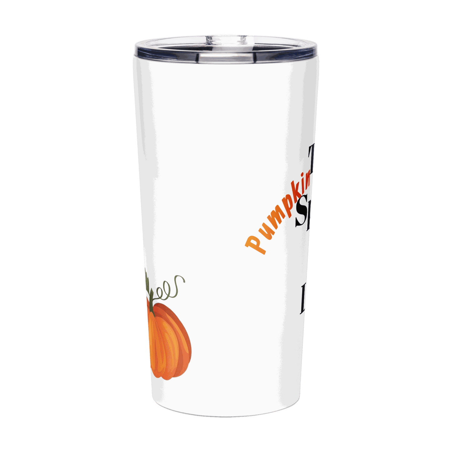 Close-up of Pumpkin Spice of Life Tumbler lettering and artwork
