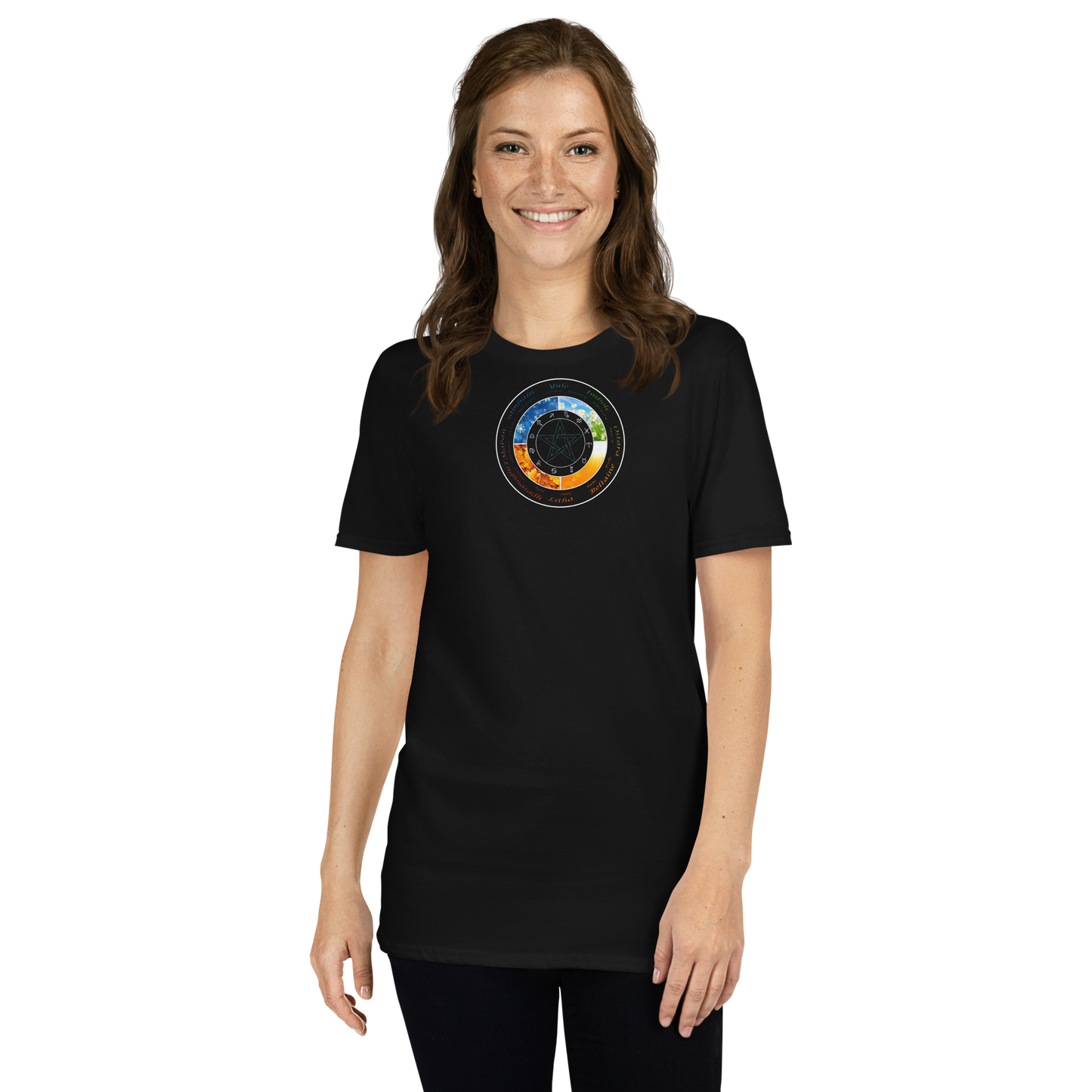 Wheel of the Year Shirt with sabbat wheel design