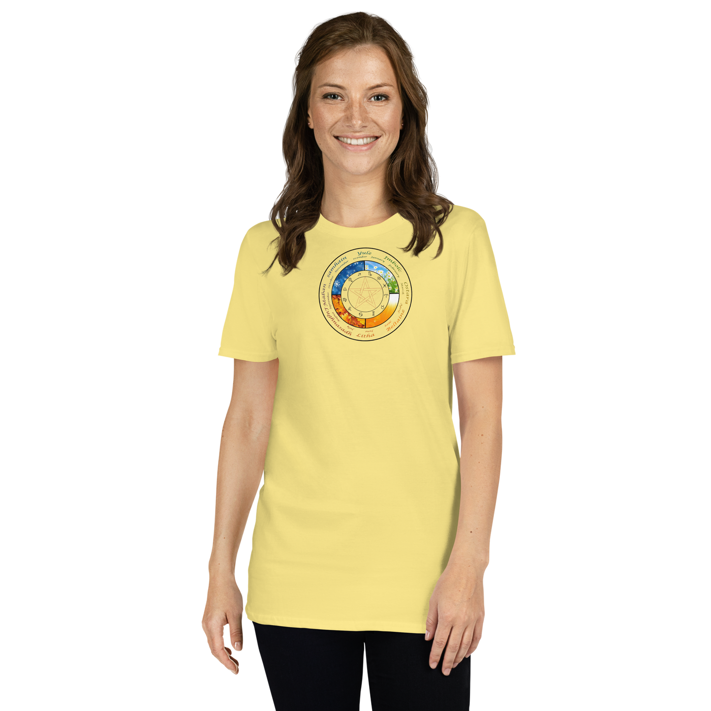 Wheel of the Year Shirt with sabbat wheel design