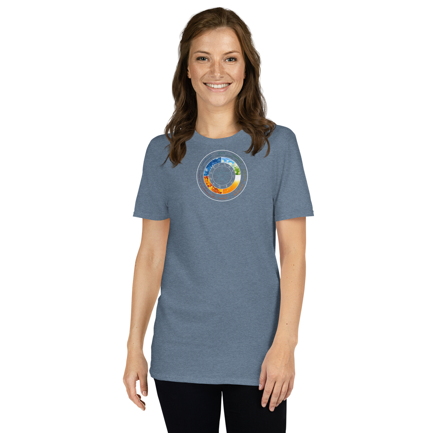 Wheel of the Year Shirt with sabbat wheel design