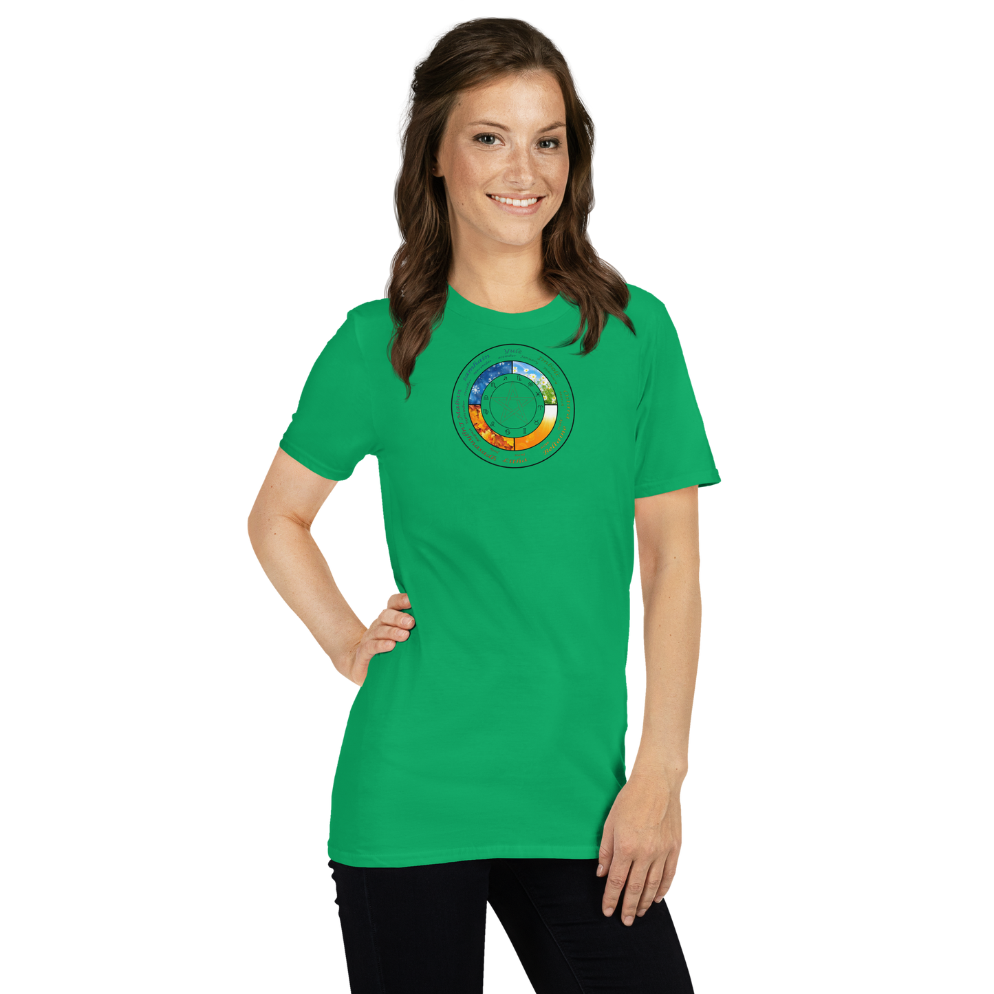 Wheel of the Year Shirt with sabbat wheel design
