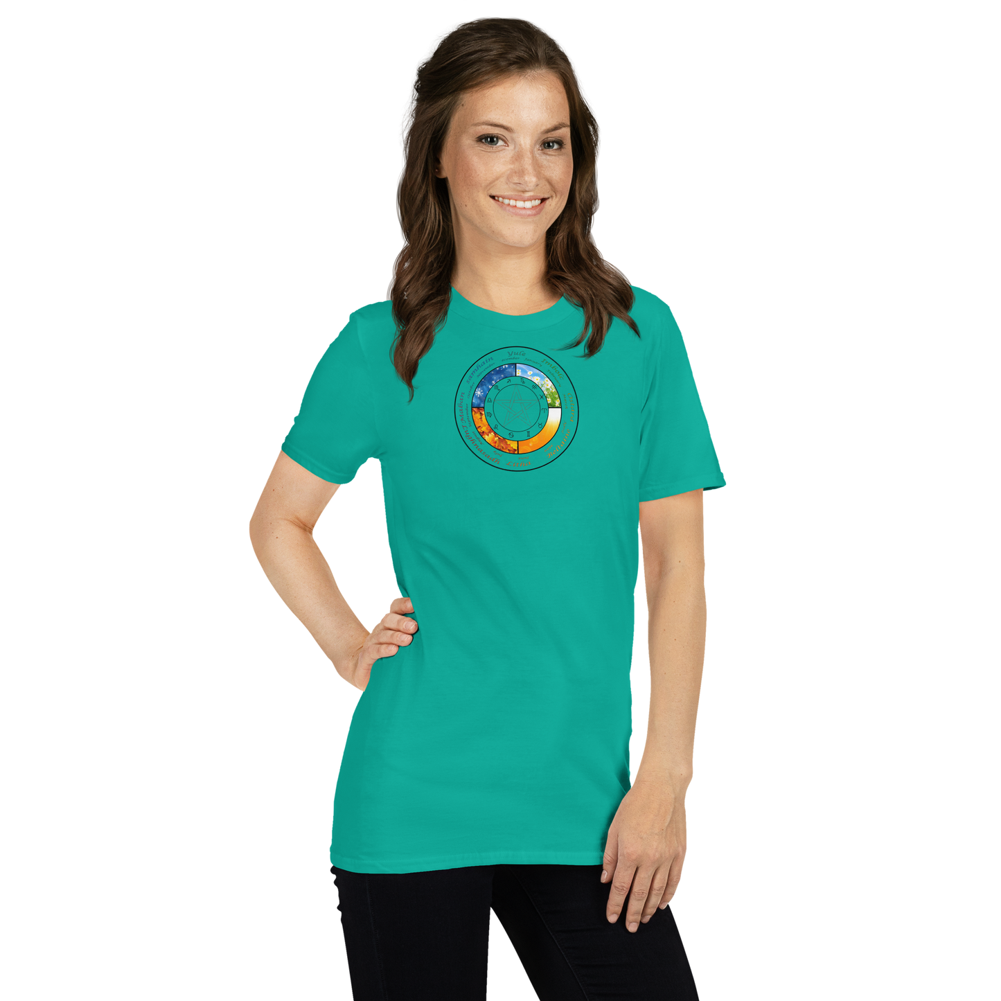 Wheel of the Year Shirt with sabbat wheel design