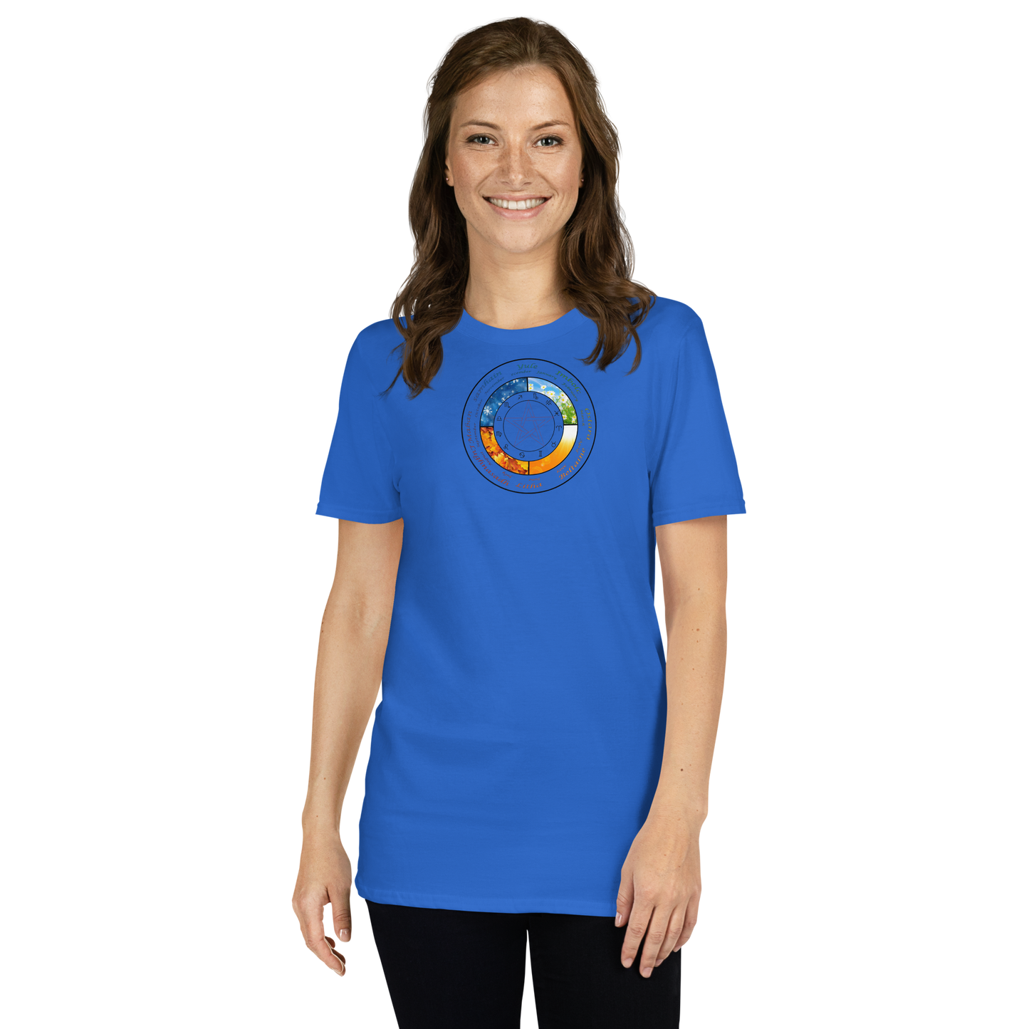 Wheel of the Year Shirt with sabbat wheel design
