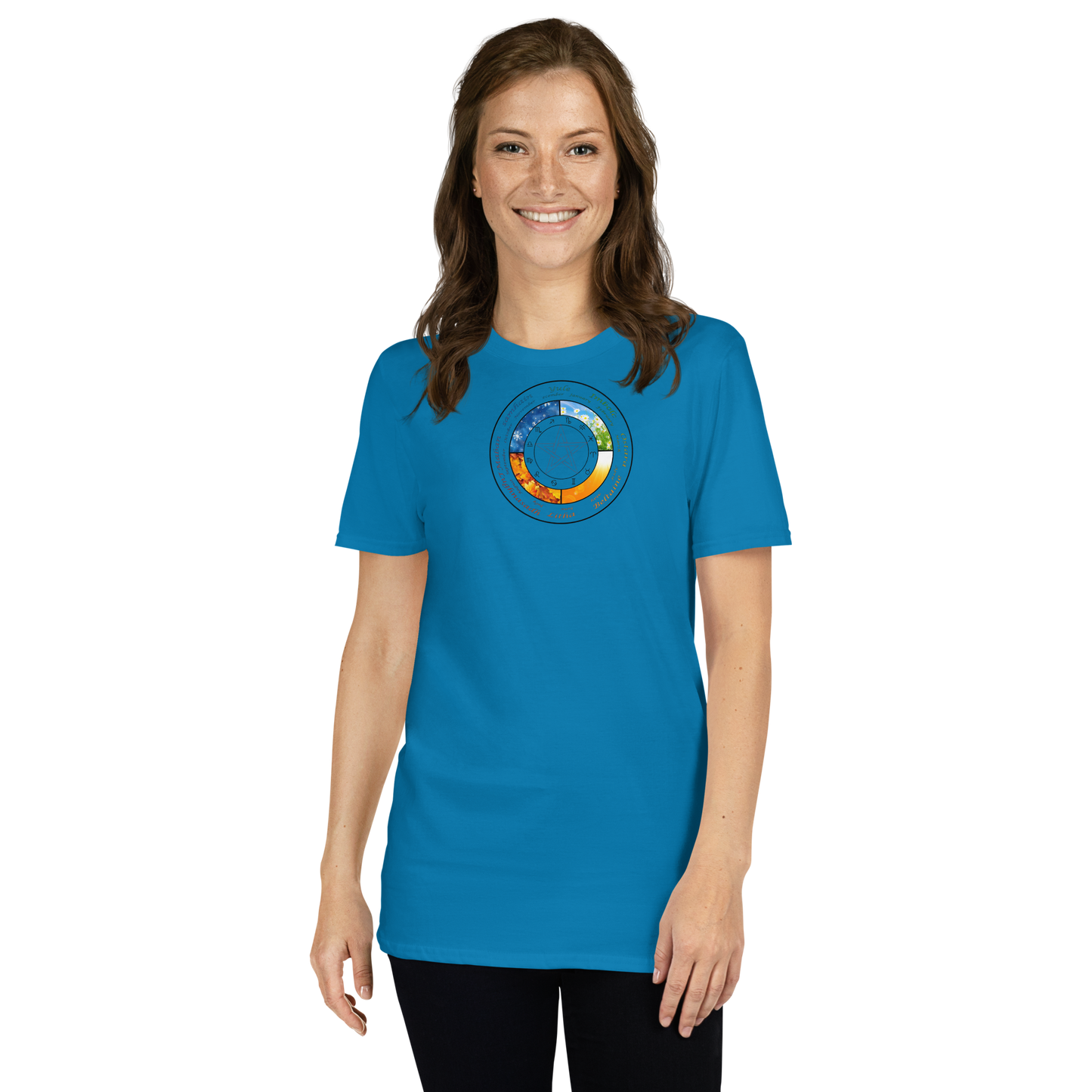 Wheel of the Year Shirt with sabbat wheel design