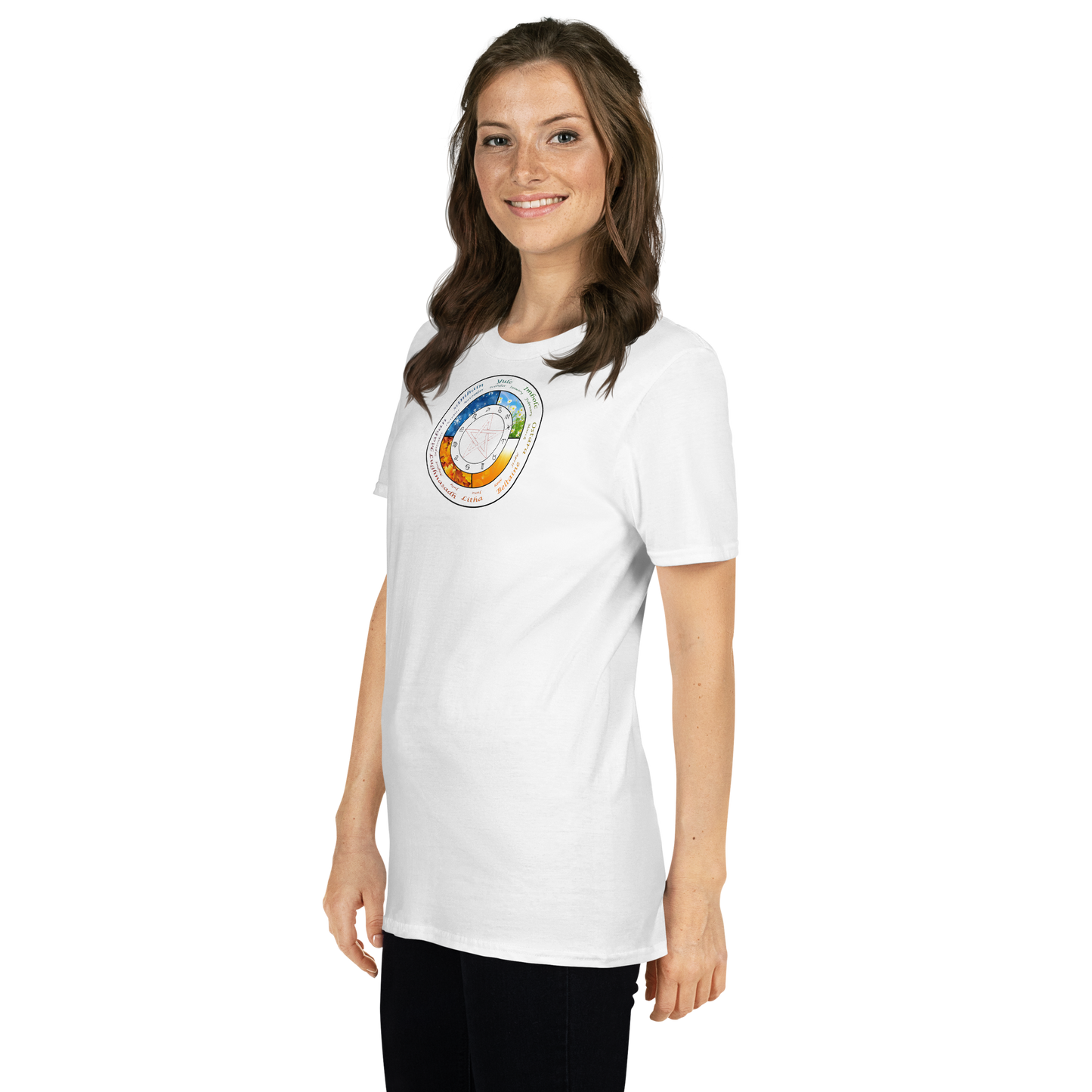 Wheel of the Year Shirt with sabbat wheel design