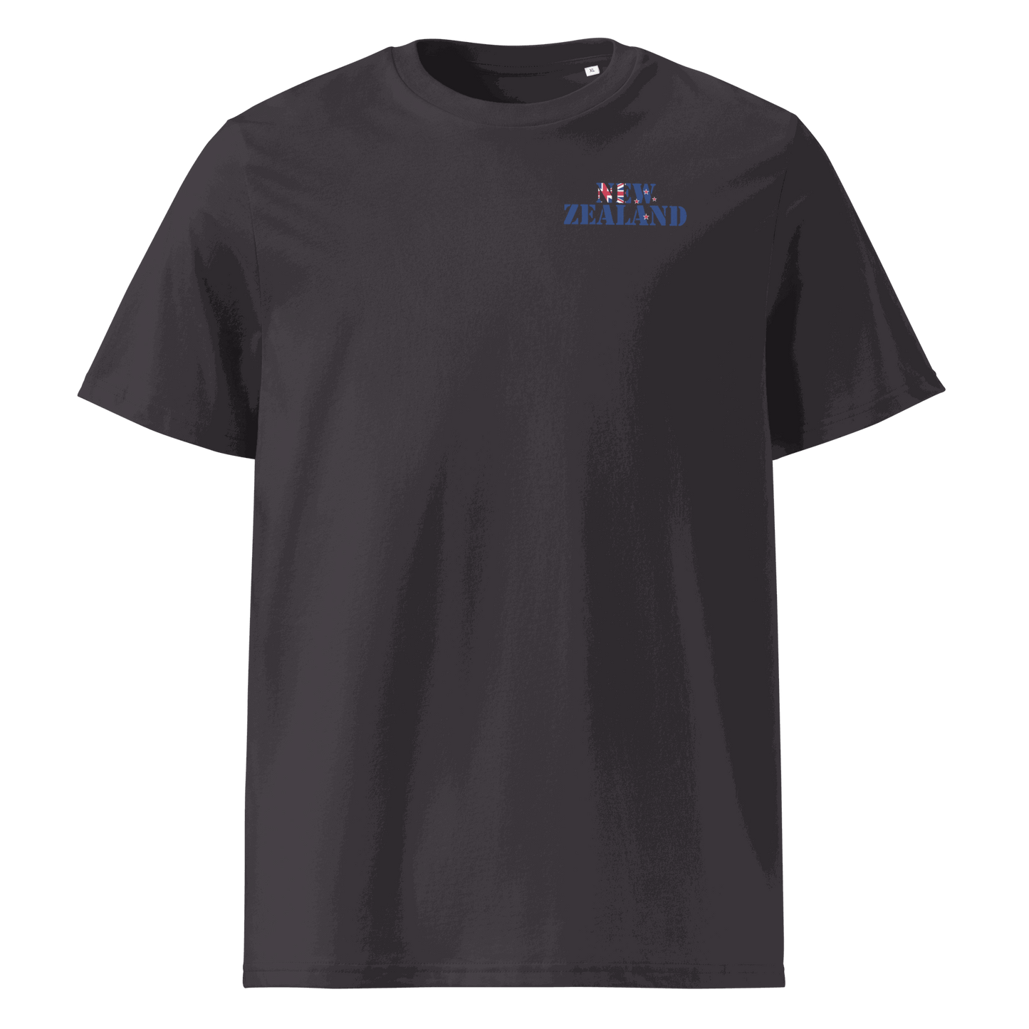 Unisex New Zealand Football Shirt in soft cotton with bold flag lettering