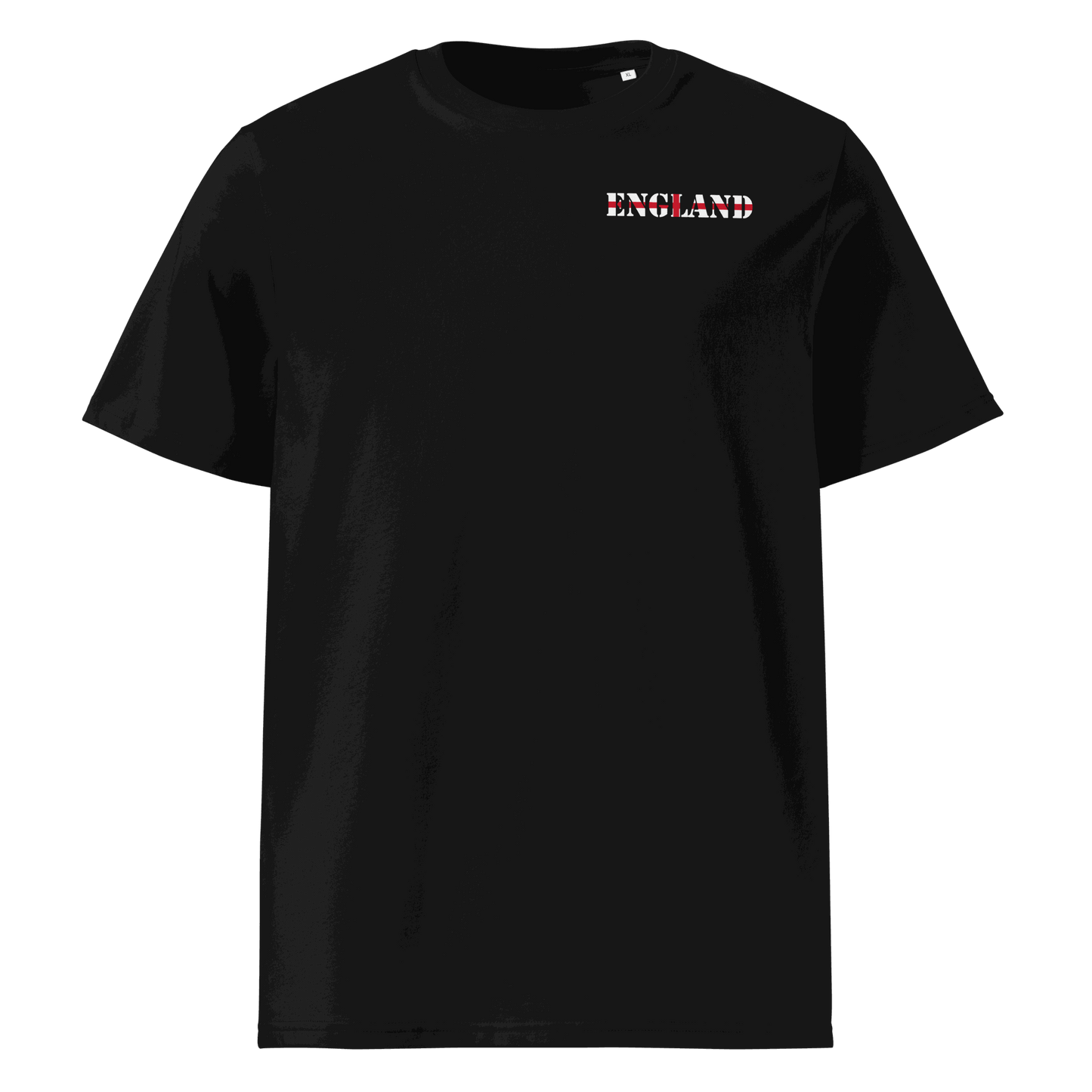 Unisex England Football Shirt in soft cotton with bold flag lettering