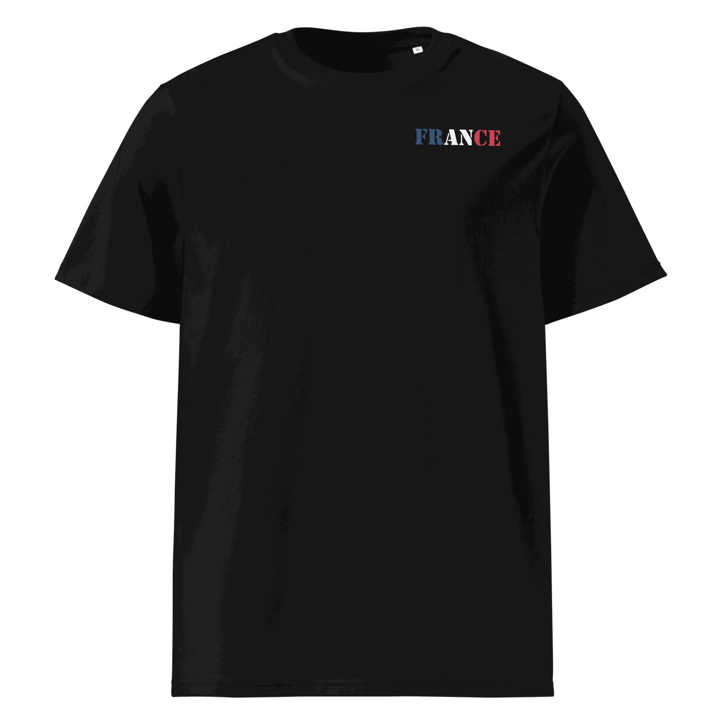 Unisex France Football Shirt in soft cotton with bold flag lettering