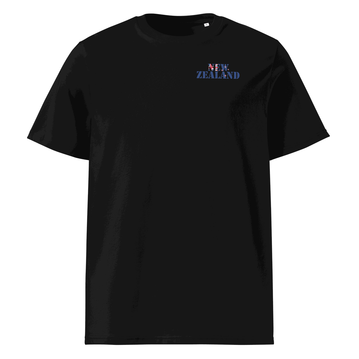 Unisex New Zealand Football Shirt in soft cotton with bold flag lettering