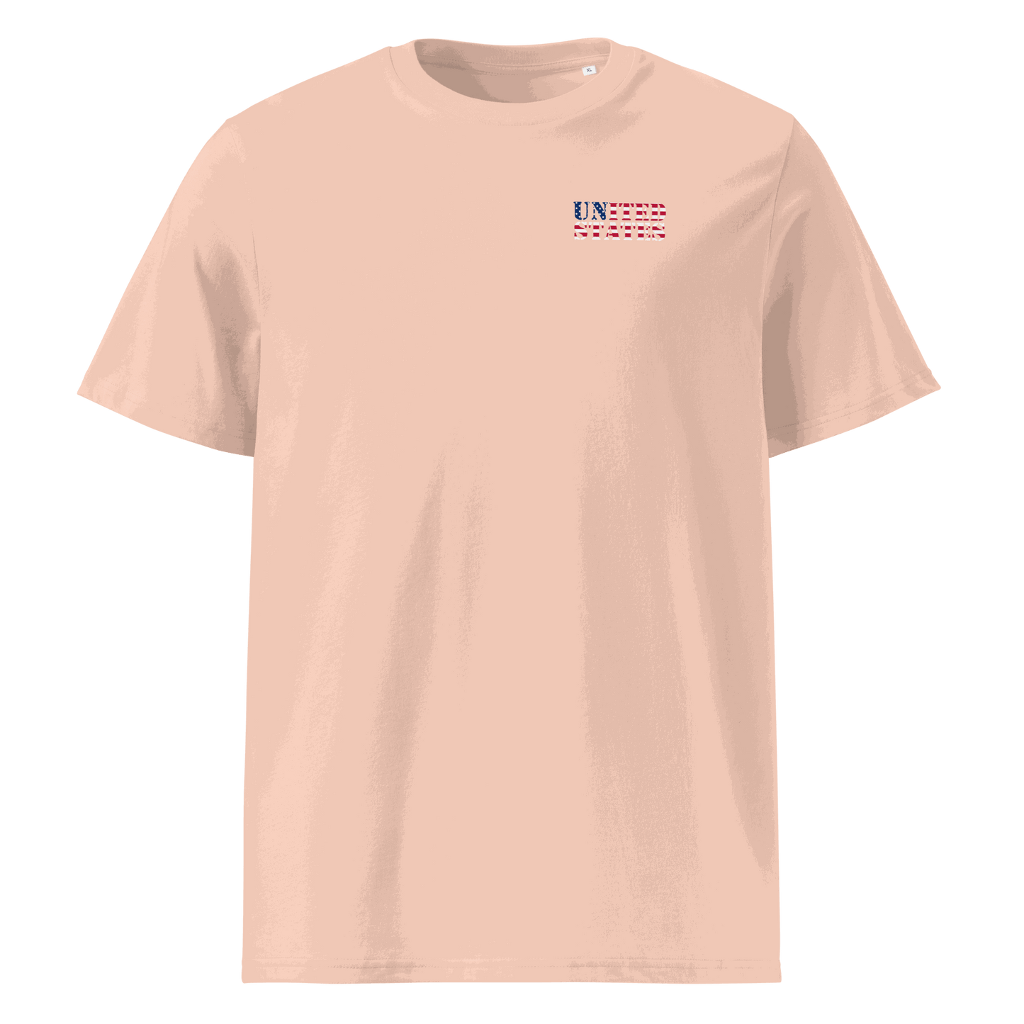United States Soccer Shirt with flag-cut lettering on soft organic cotton and regular unisex fit