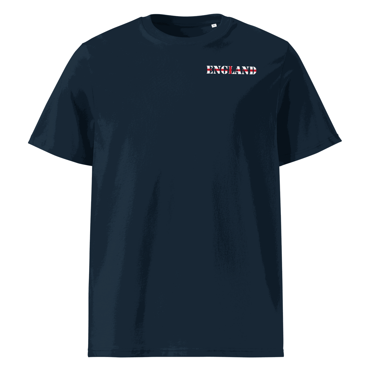 Unisex England Football Shirt in soft cotton with bold flag lettering