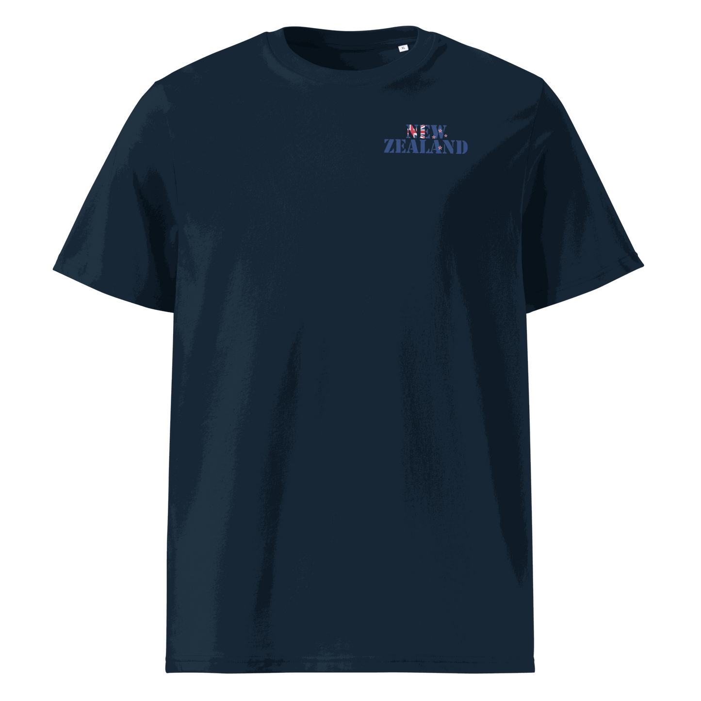 Unisex New Zealand Football Shirt in soft cotton with bold flag lettering