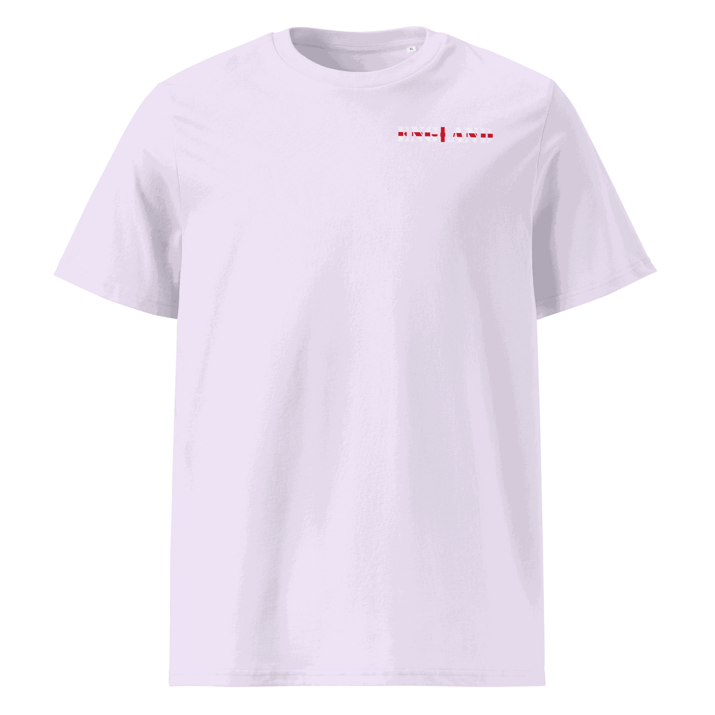 Unisex England Football Shirt in soft cotton with bold flag lettering