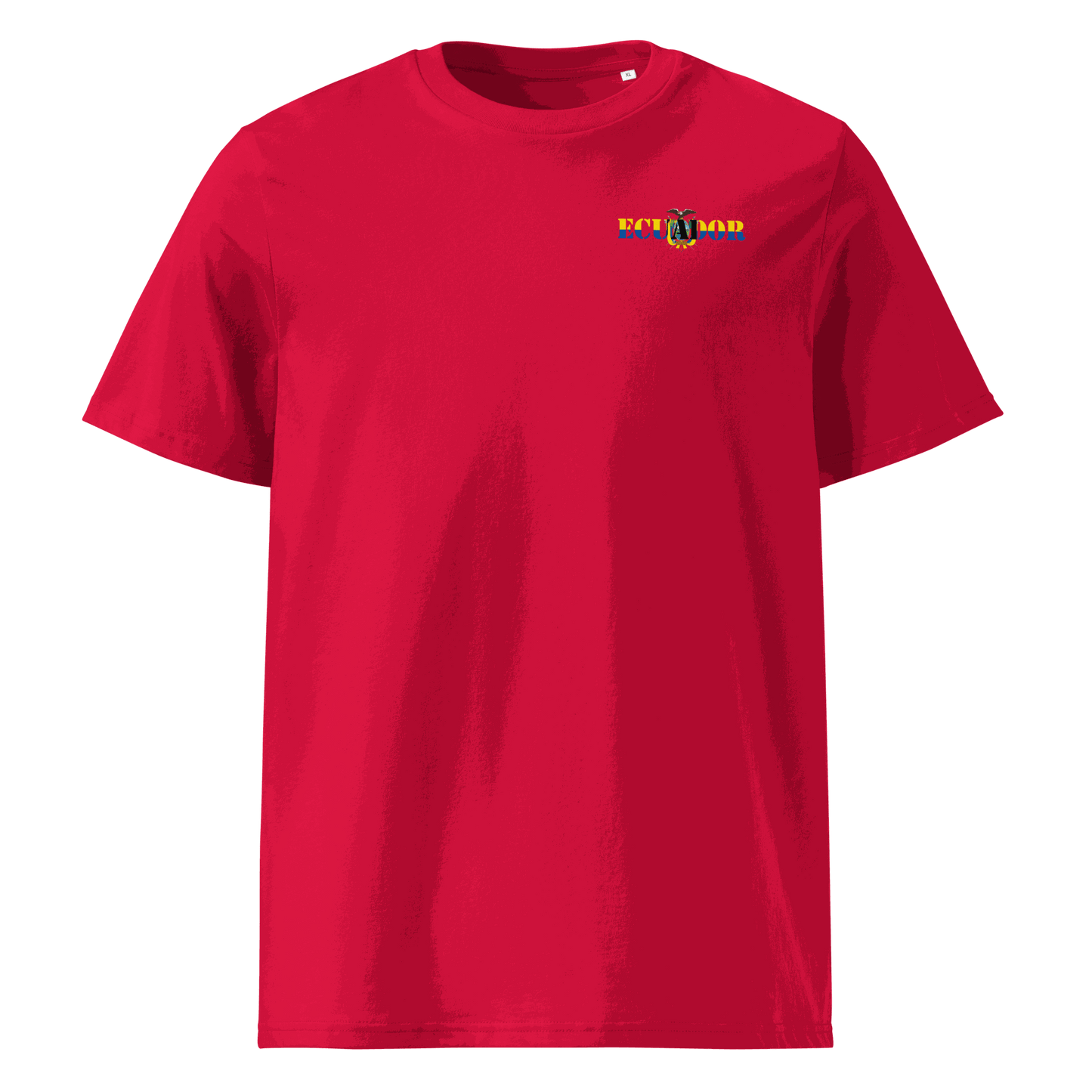 Unisex Ecuador Futbol Shirt in soft cotton with bold flag lettering