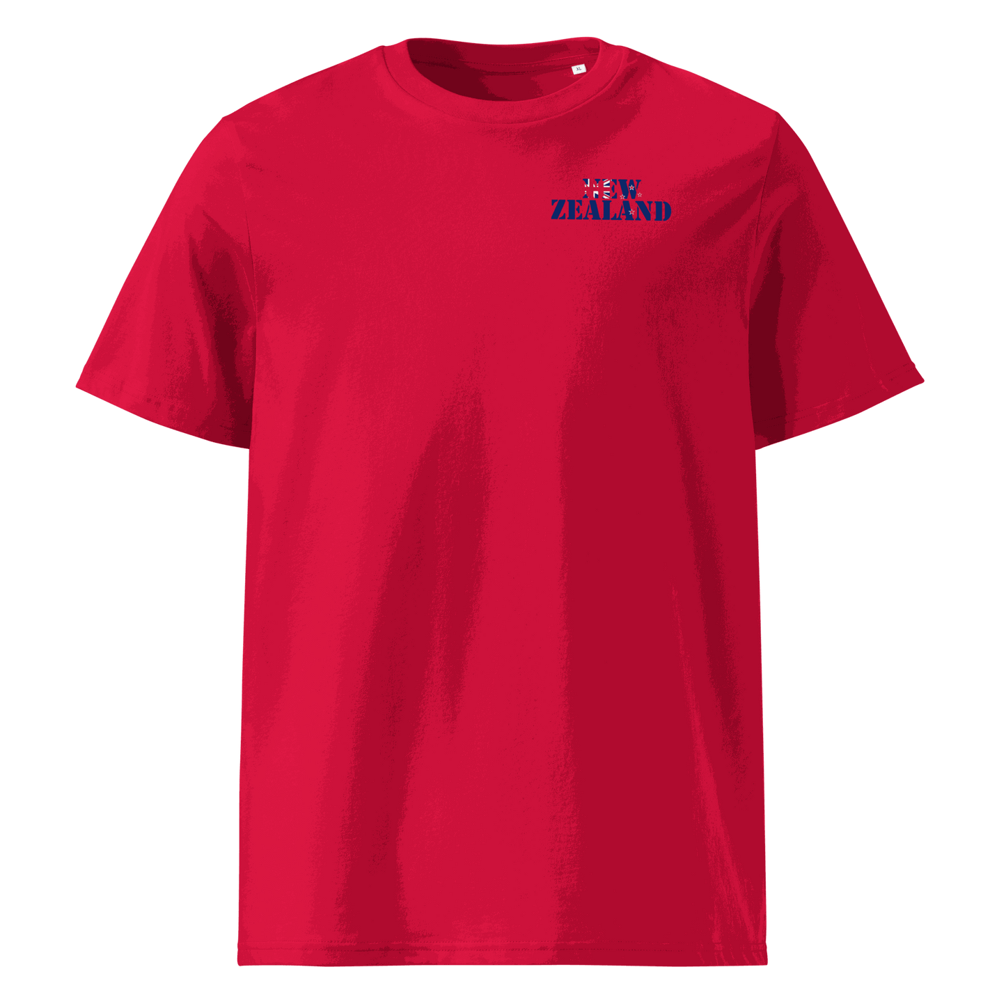 Unisex New Zealand Football Shirt in soft cotton with bold flag lettering