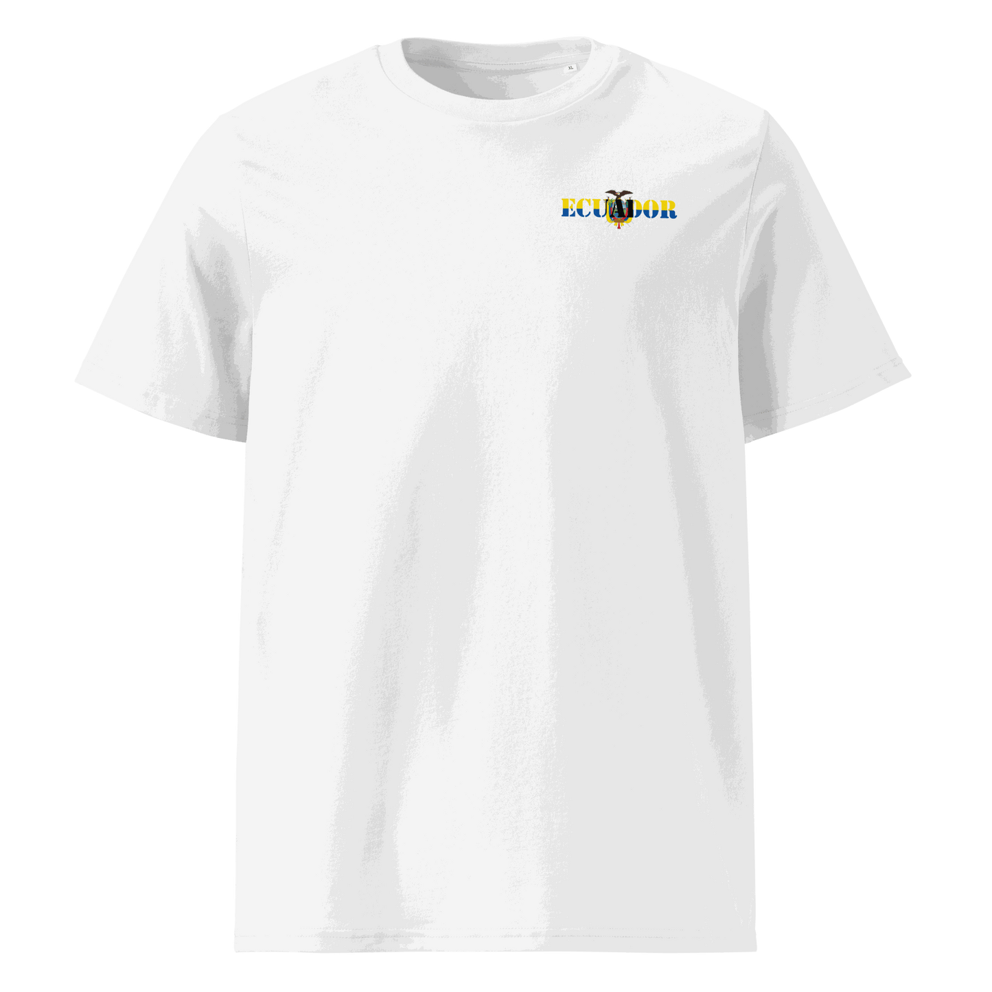 Unisex Ecuador Futbol Shirt in soft cotton with bold flag lettering