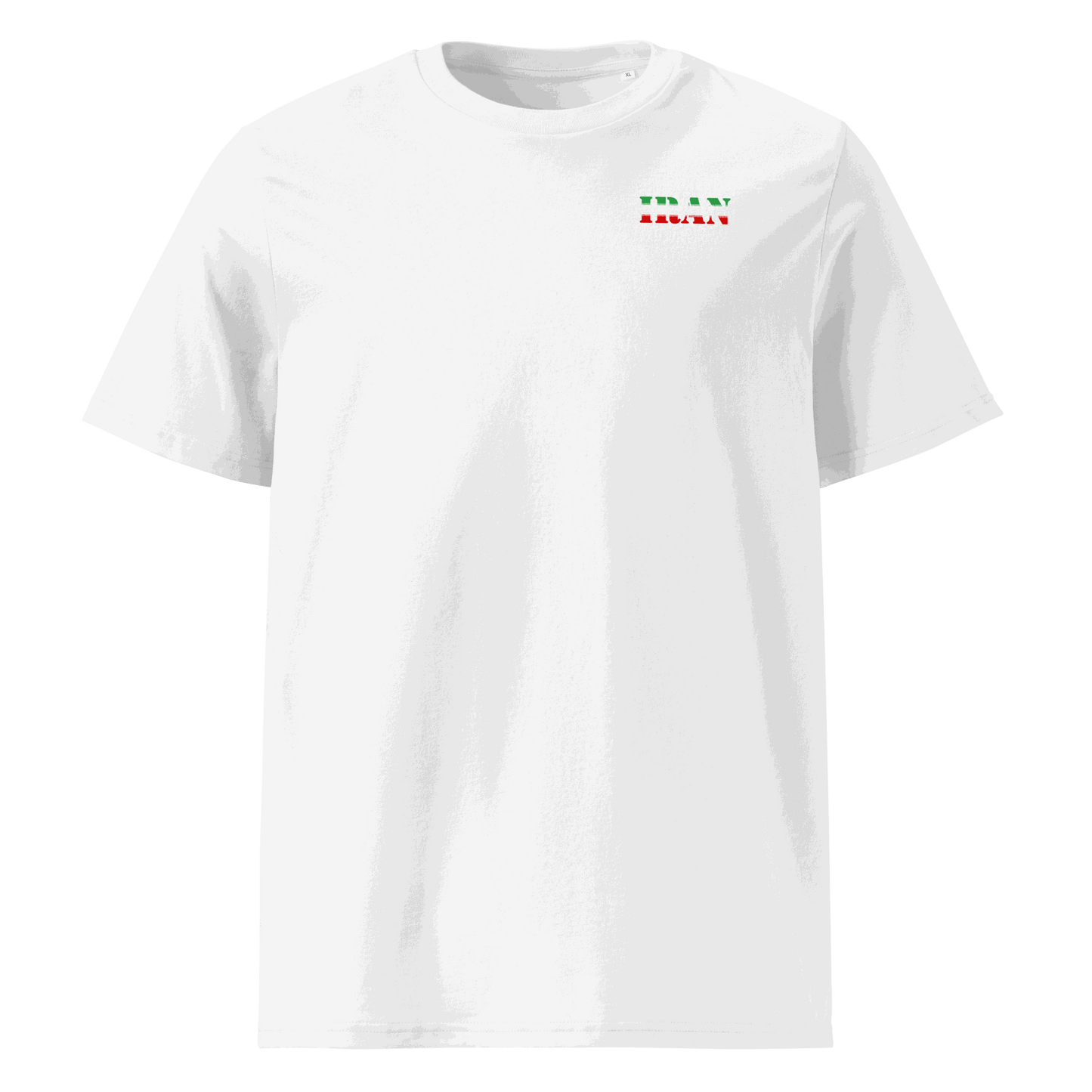 Unisex Iran Football Shirt in soft cotton with bold flag lettering