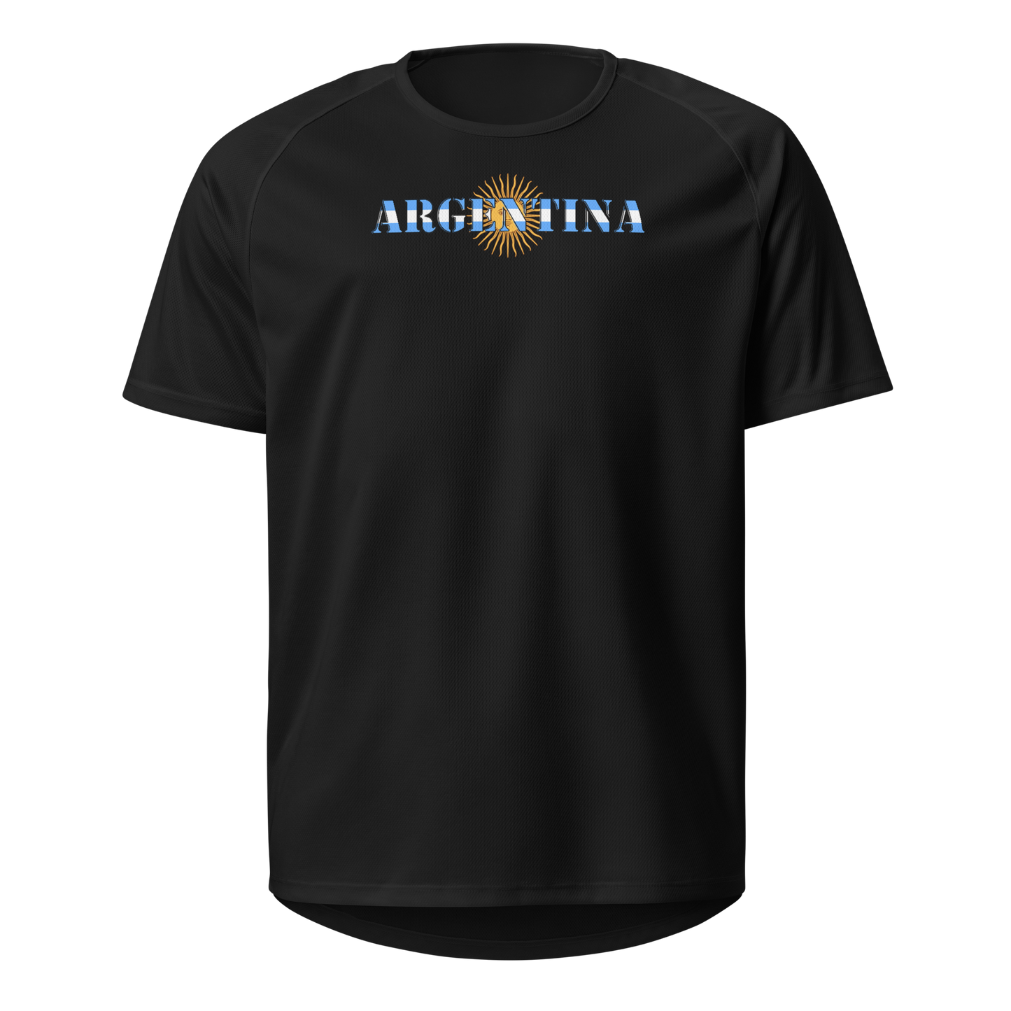 Argentina Play for Glory Shirt with bold lettering in sky blue and white