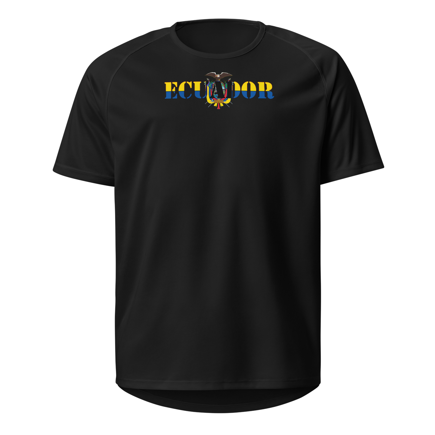 Ecuador Play for Glory Shirt with bold lettering in flag colours