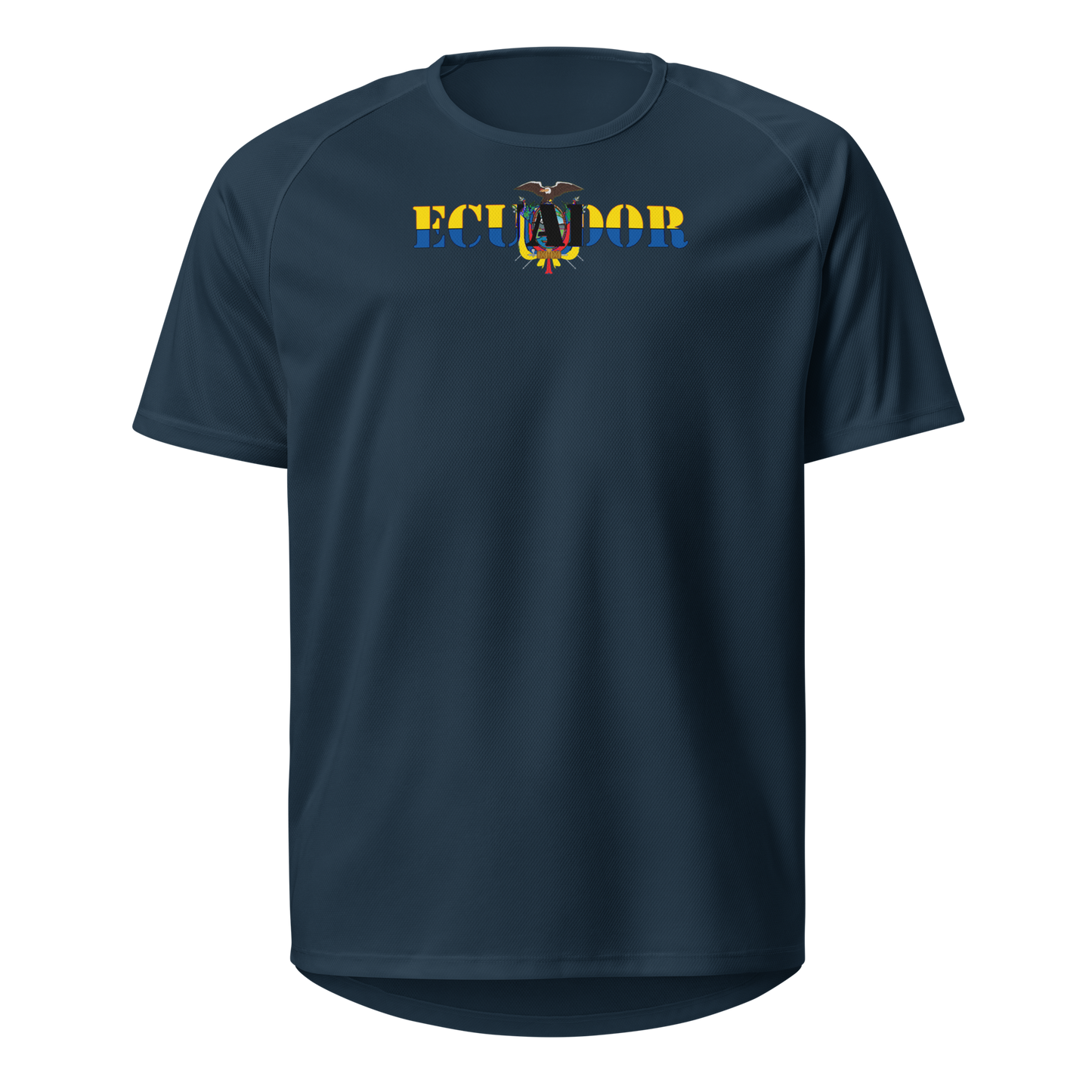 Ecuador Play for Glory Shirt with bold lettering in flag colours
