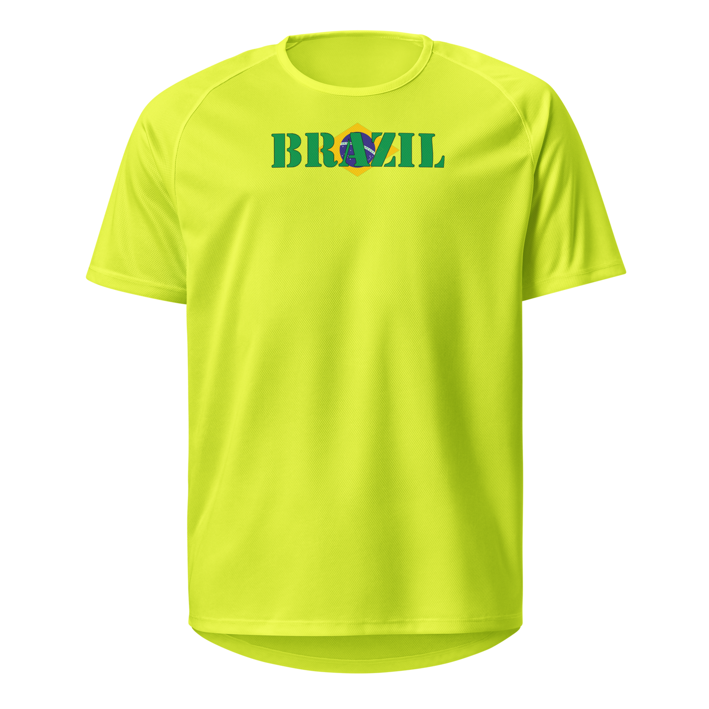 Brazil Play for Glory Shirt with bold lettering in green, yellow, and blue