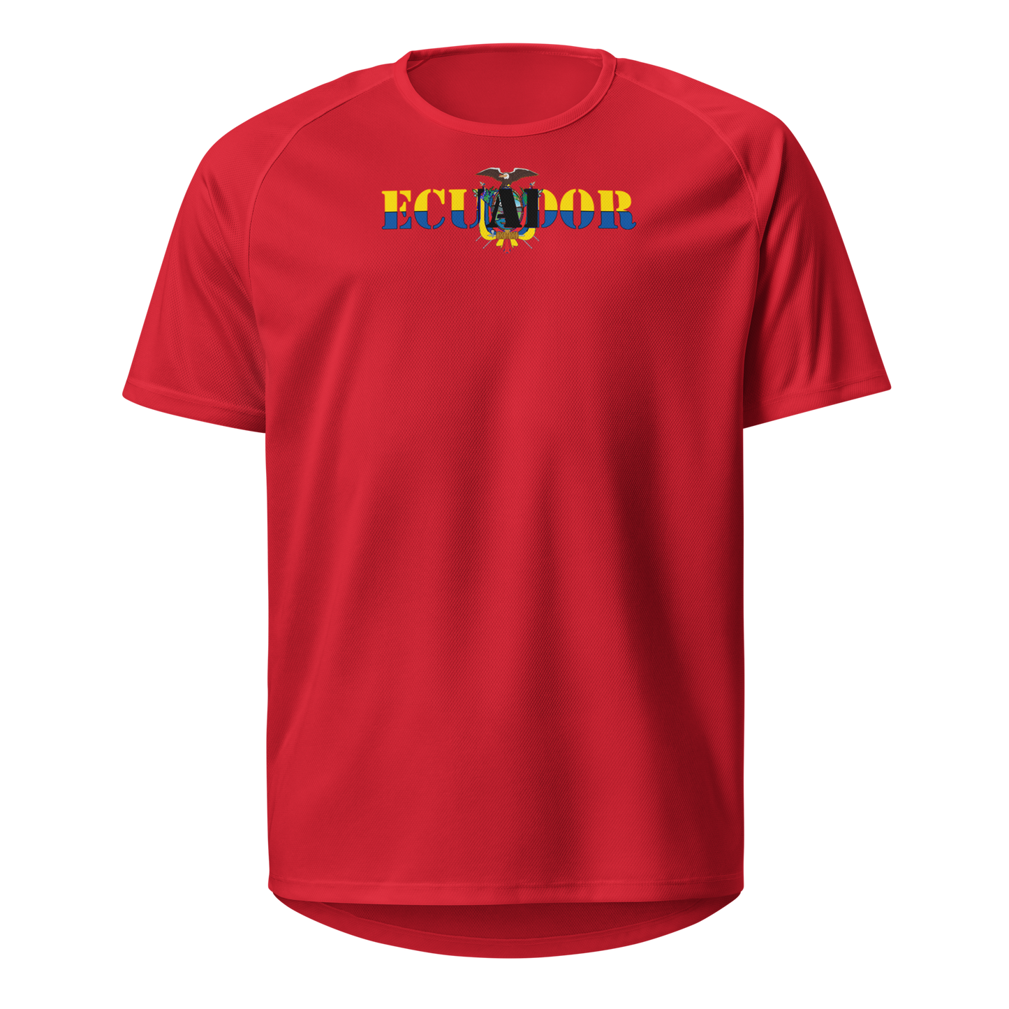 Ecuador Play for Glory Shirt with bold lettering in flag colours
