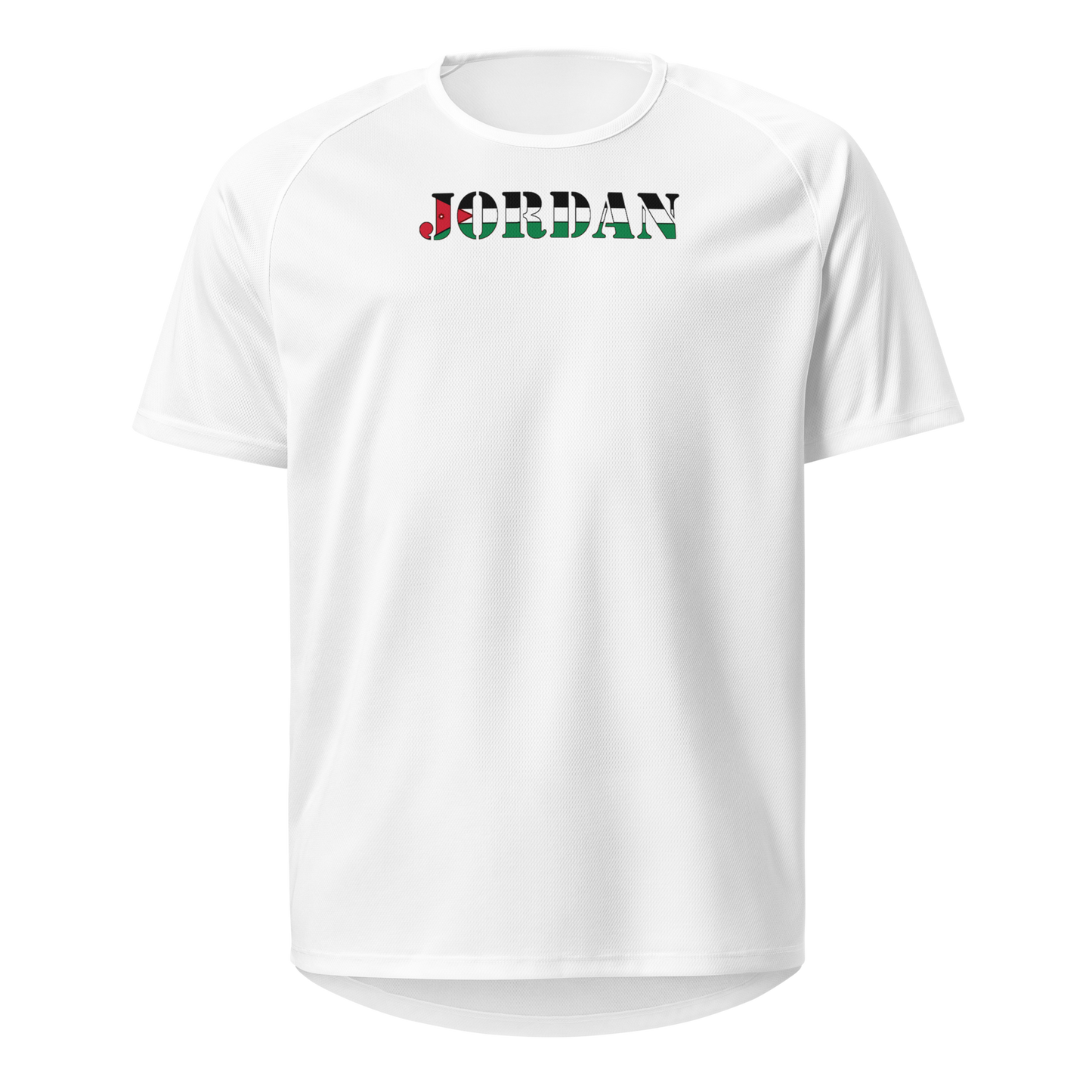 Jordan Play for Glory Shirt with bold lettering in Jordan’s flag colours