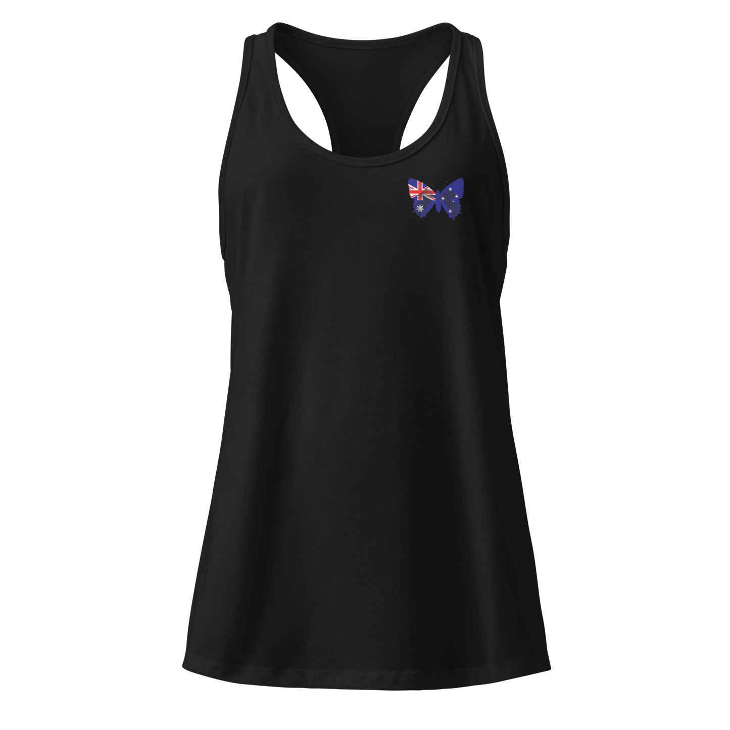 Australian Flag Butterfly Tank Top with butterfly in flag design