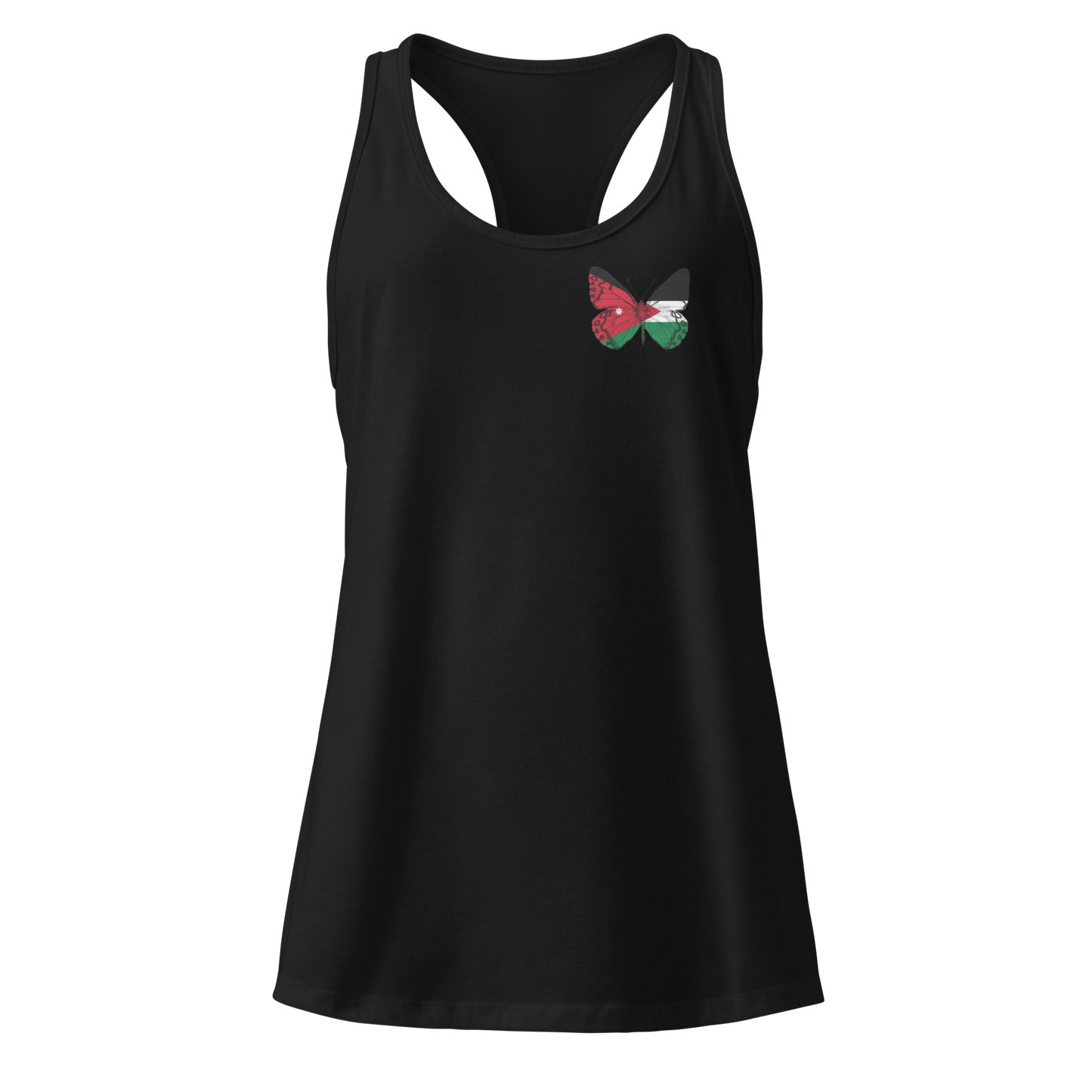 Jordanian Flag Butterfly Tank Top