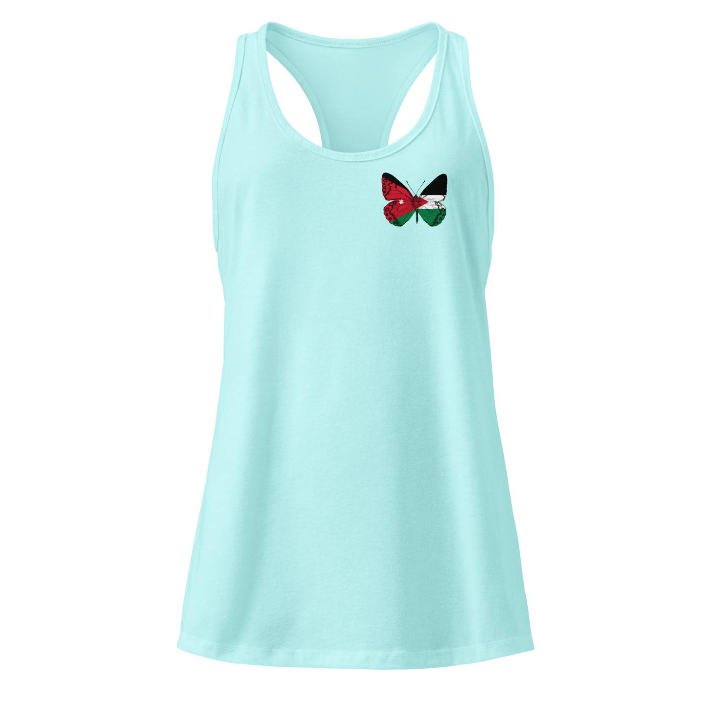 Jordanian Flag Butterfly Tank Top