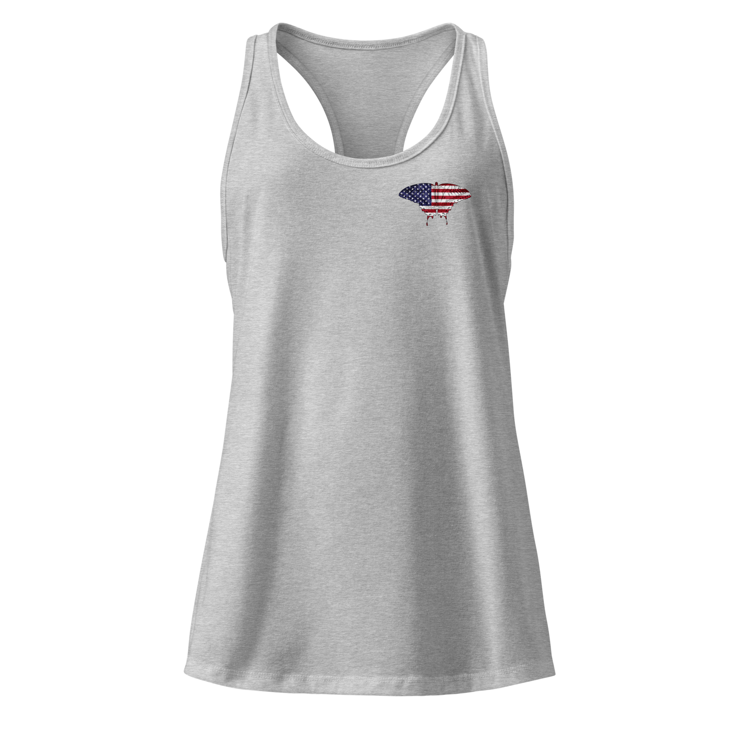 American Flag Butterfly Tank Top with butterfly in Stars and Stripes