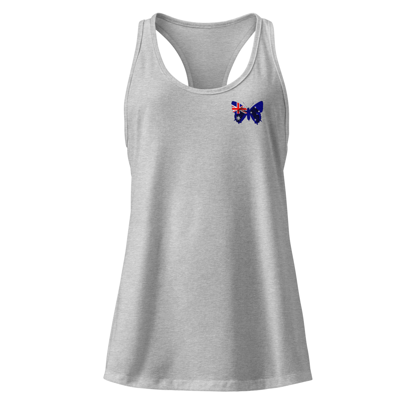 Australian Flag Butterfly Tank Top with butterfly in flag design
