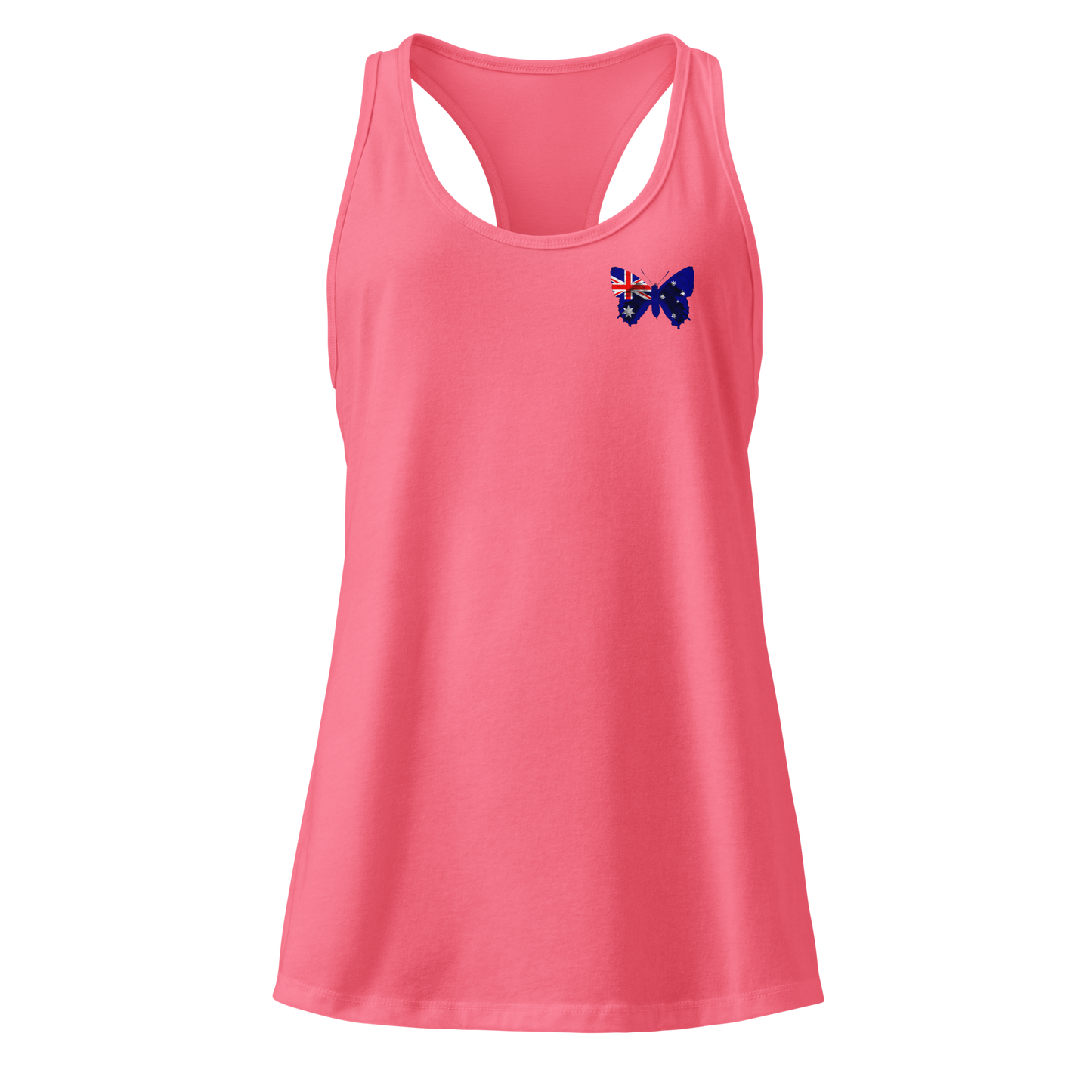 Australian Flag Butterfly Tank Top with butterfly in flag design