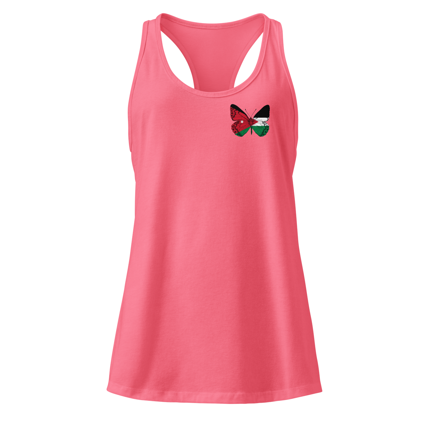 Jordanian Flag Butterfly Tank Top