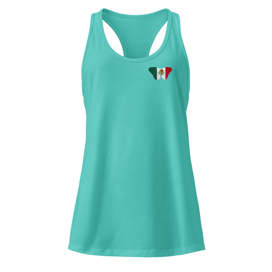 Mexican Flag Butterfly Tank Top with butterfly in Mexico’s flag colours