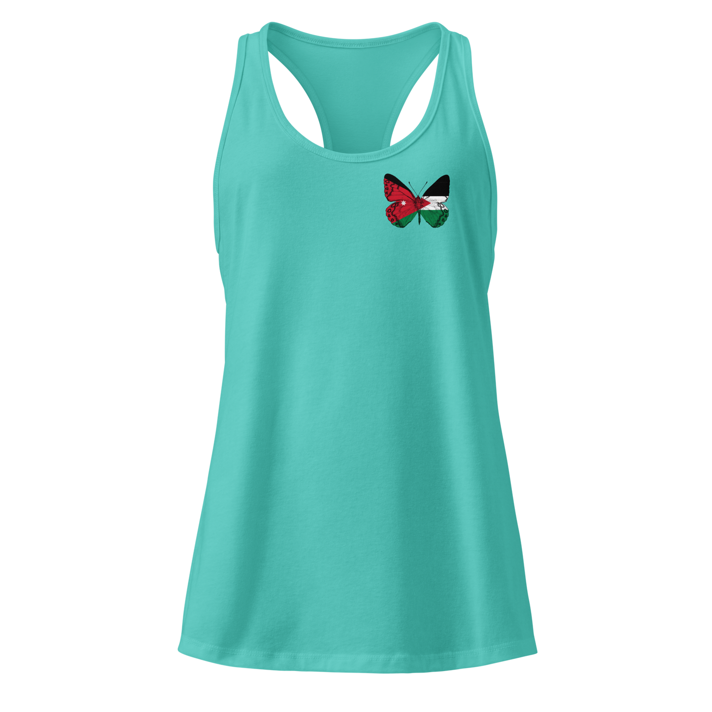 Jordanian Flag Butterfly Tank Top
