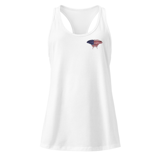 American Flag Butterfly Tank Top with butterfly in Stars and Stripes