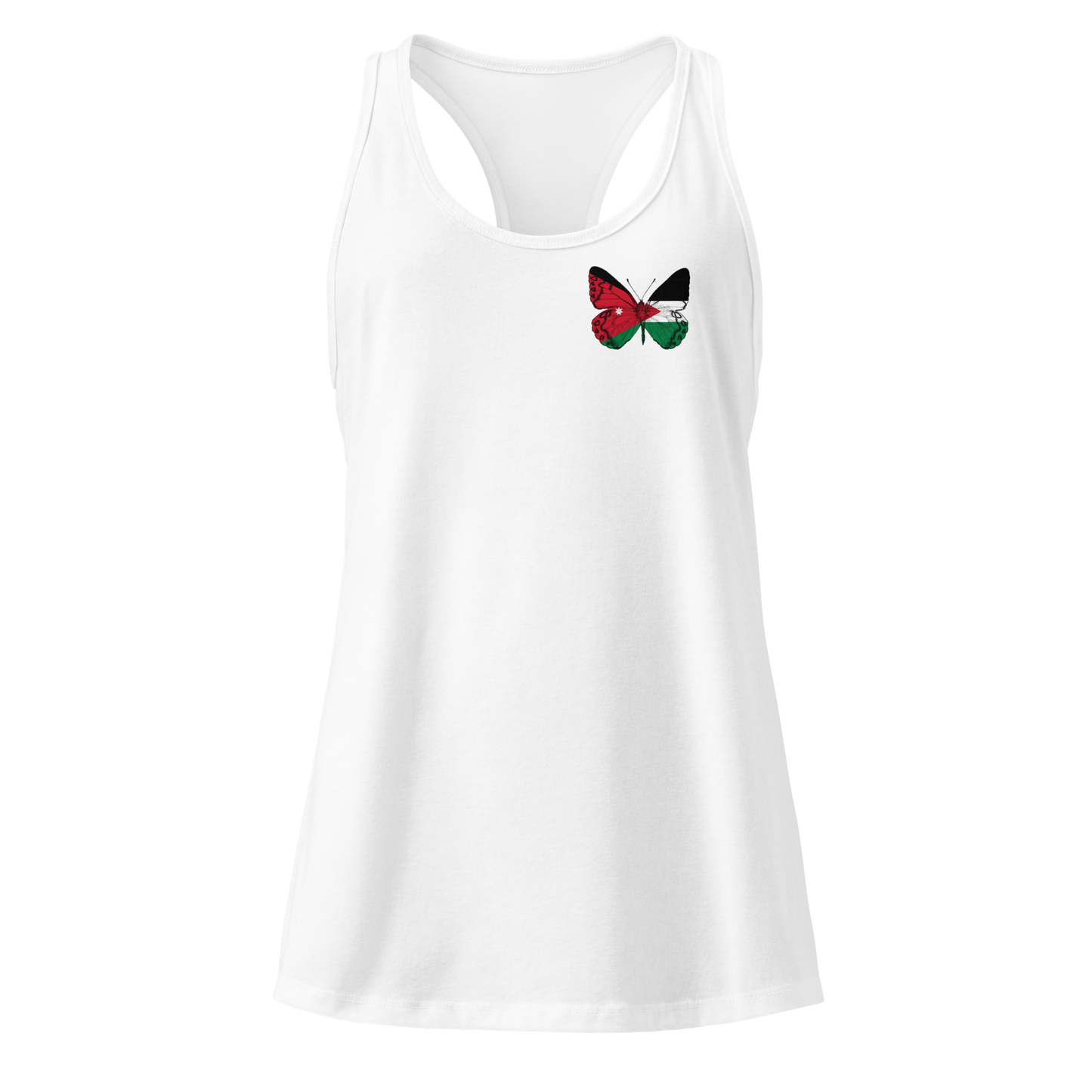 Jordanian Flag Butterfly Tank Top