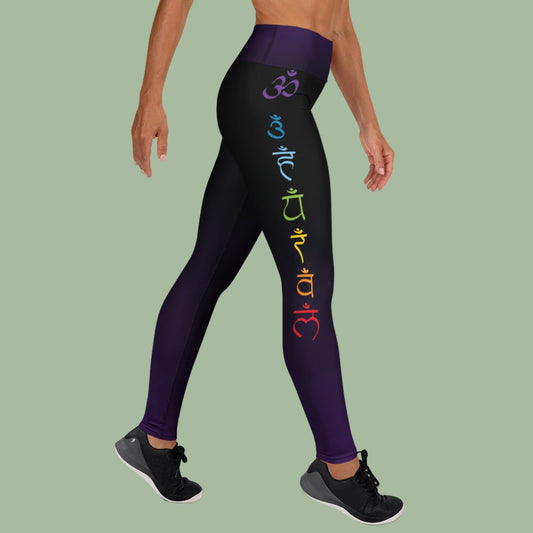 Chakra Yoga Pants styled for yoga, pilates, or casual wear