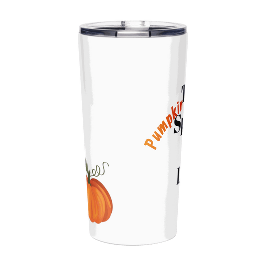 Close-up of Pumpkin Spice of Life Tumbler lettering and artwork