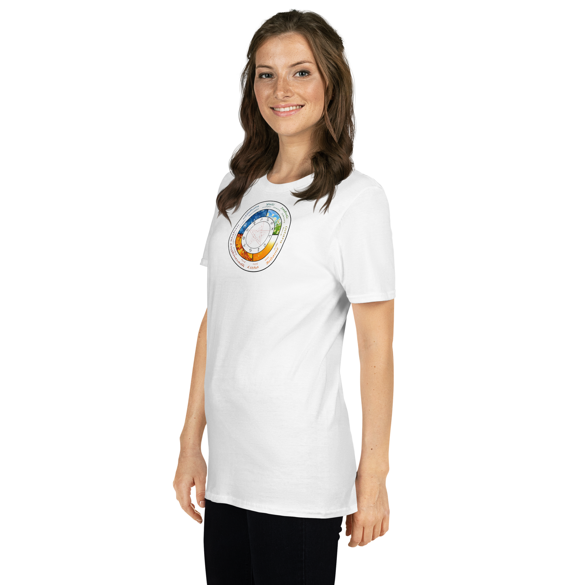 Wheel of the Year Shirt with sabbat wheel design