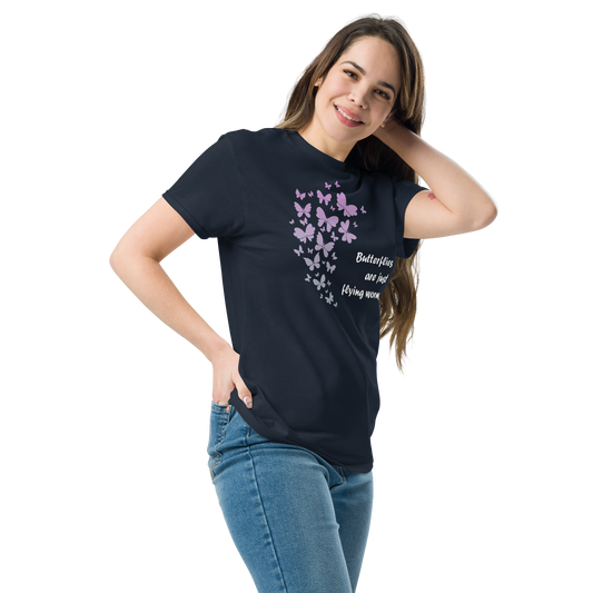 Butterflies Are Just Flying Worms Tee with witty text design