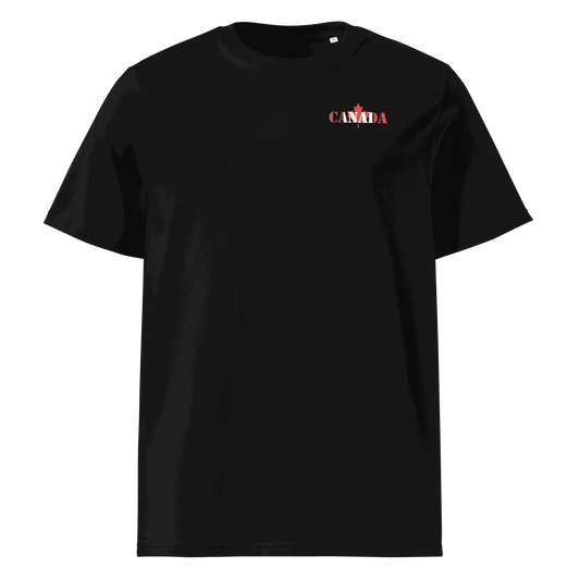 Unisex Canada Football Shirt in soft cotton, bold national flag lettering