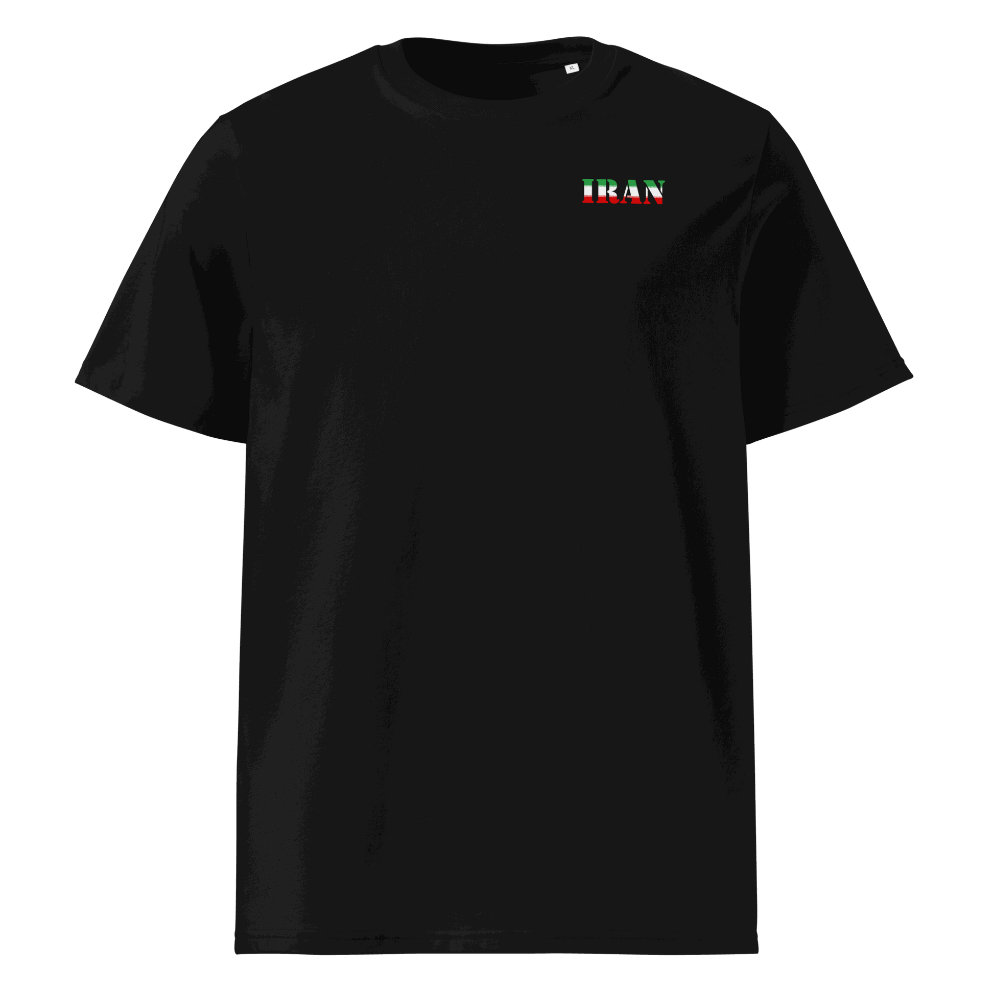 Unisex Iran Football Shirt in soft cotton with bold flag lettering