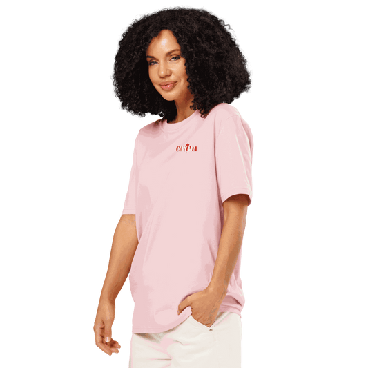 Unisex Canada Football Shirt in soft cotton, bold national flag lettering