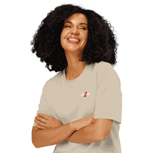 Unisex Japan Soccer Shirt in soft cotton with bold flag lettering