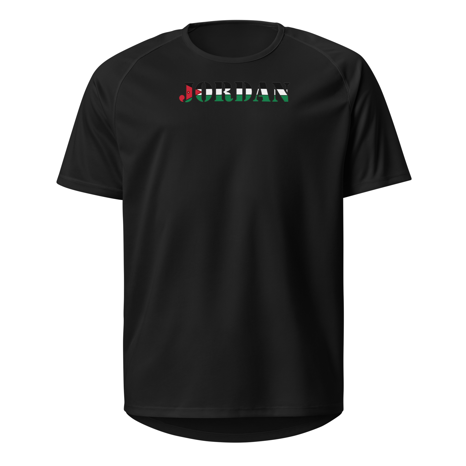 Jordan Play for Glory Shirt with bold lettering in Jordan’s flag colours
