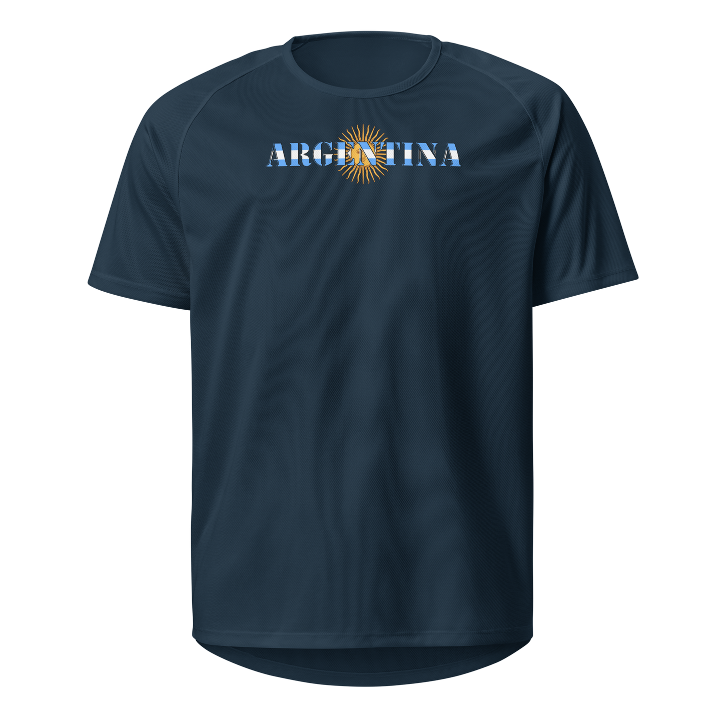 Argentina Play for Glory Shirt with bold lettering in sky blue and white
